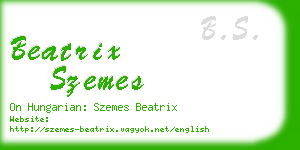 beatrix szemes business card